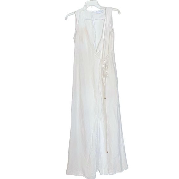 Rosetta Getty Collective White Apron Jumpsuit Size 2 - Picture 4 of 8